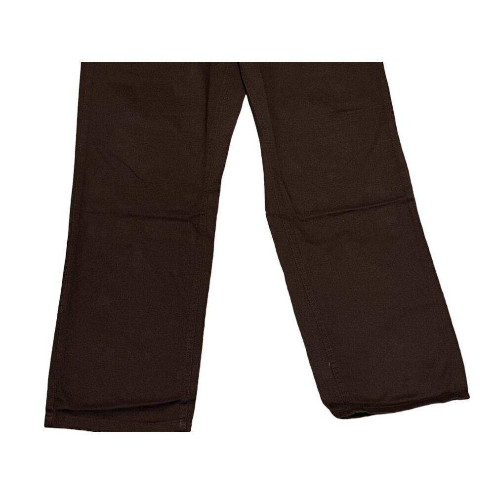 Woman Within NWOT Perfect Relaxed Cotton Jean Sz 12 Wide Brown - Picture 7 of 16